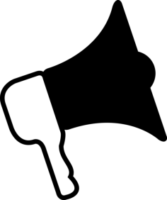 Protest Megaphone Stencil Svg Design File, Free Vectors File